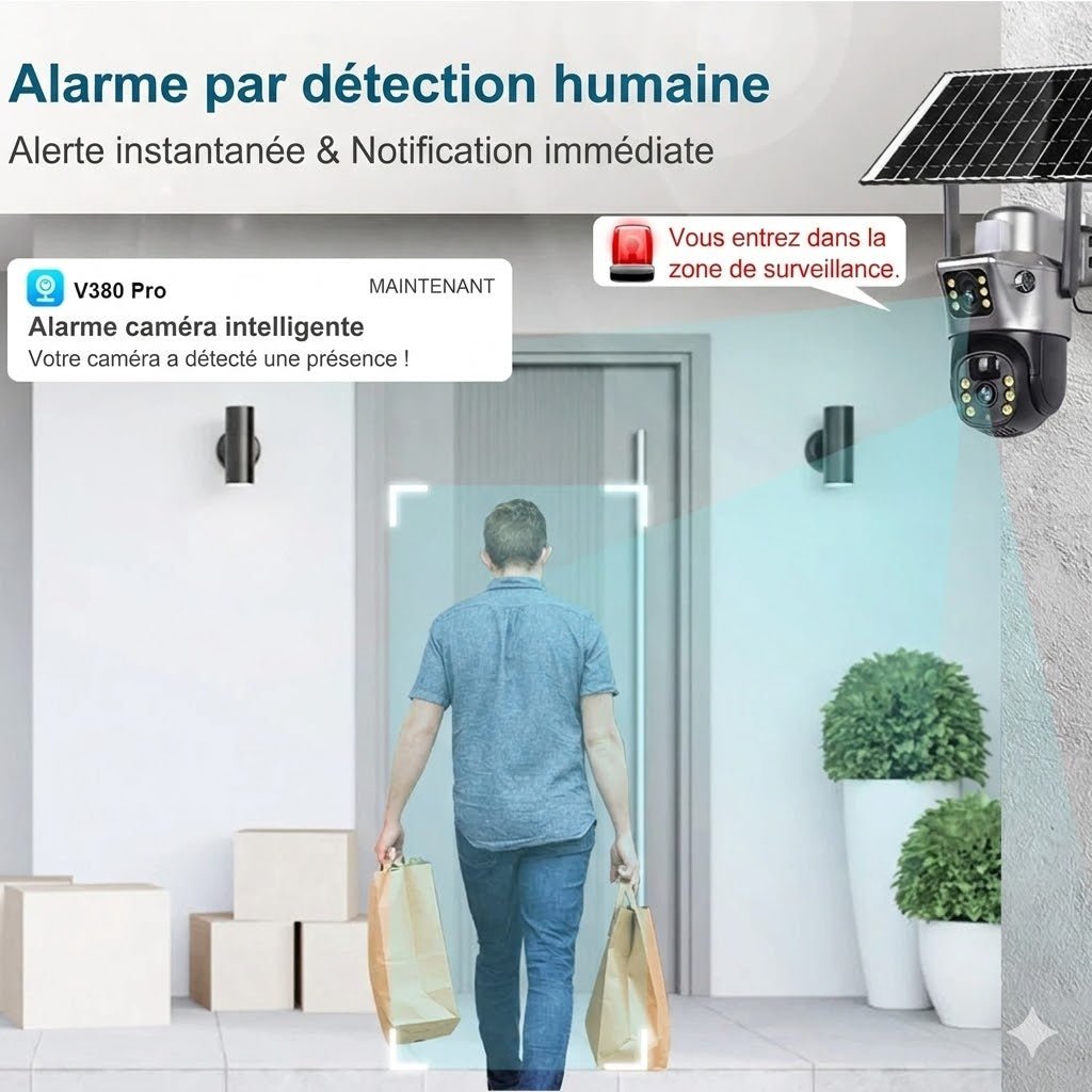 Camera Solaire Wifi ou 4G avec Détecteur de Mouvement - WiFi