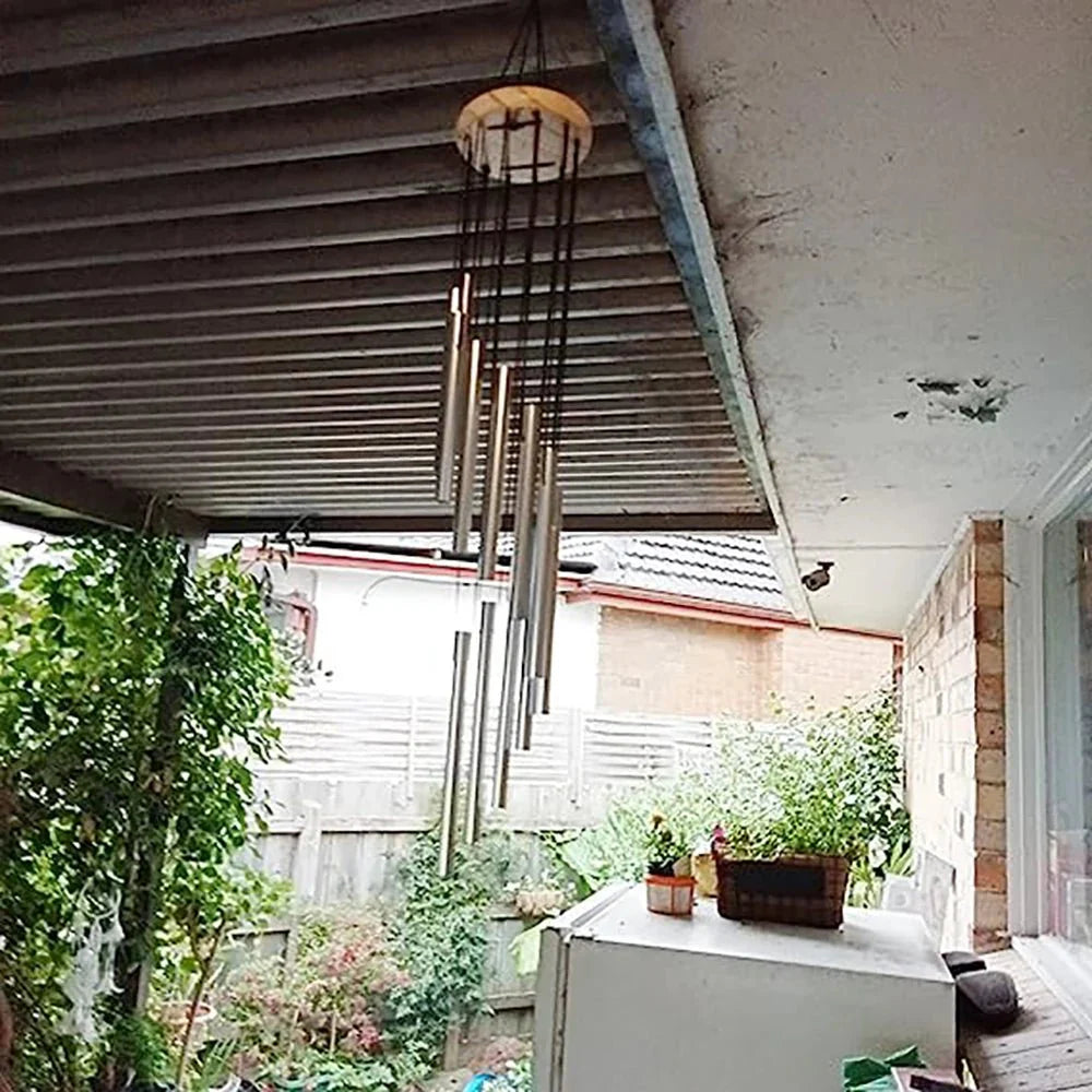 Carillon Éolien 12 Tubes Aluminium Feng Shui - A