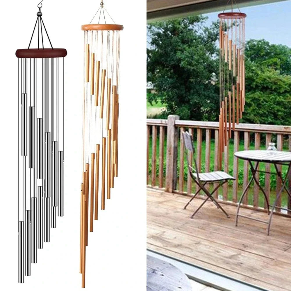 Carillon Éolien 12 Tubes Aluminium Feng Shui - A