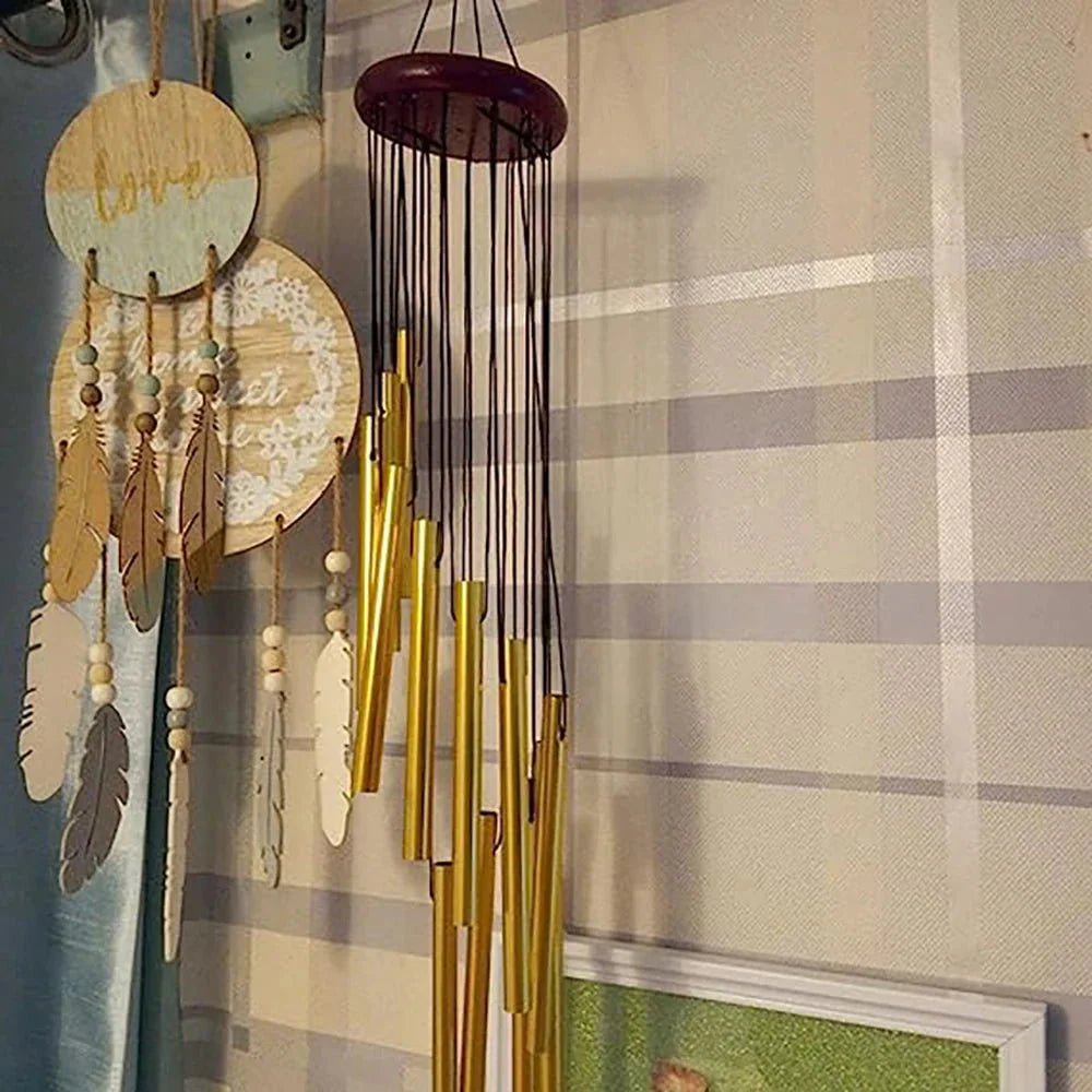 Carillon Éolien 12 Tubes Aluminium Feng Shui - A