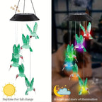 Carillon LED Solaire Lumineux - Libellule