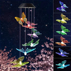 Carillon LED Solaire Lumineux - Papillon