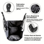 Chaise Hamac Suspendue en Toile Écrue - Gris