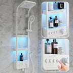 Colonne de Douche avec Rangement Integré - Blanc