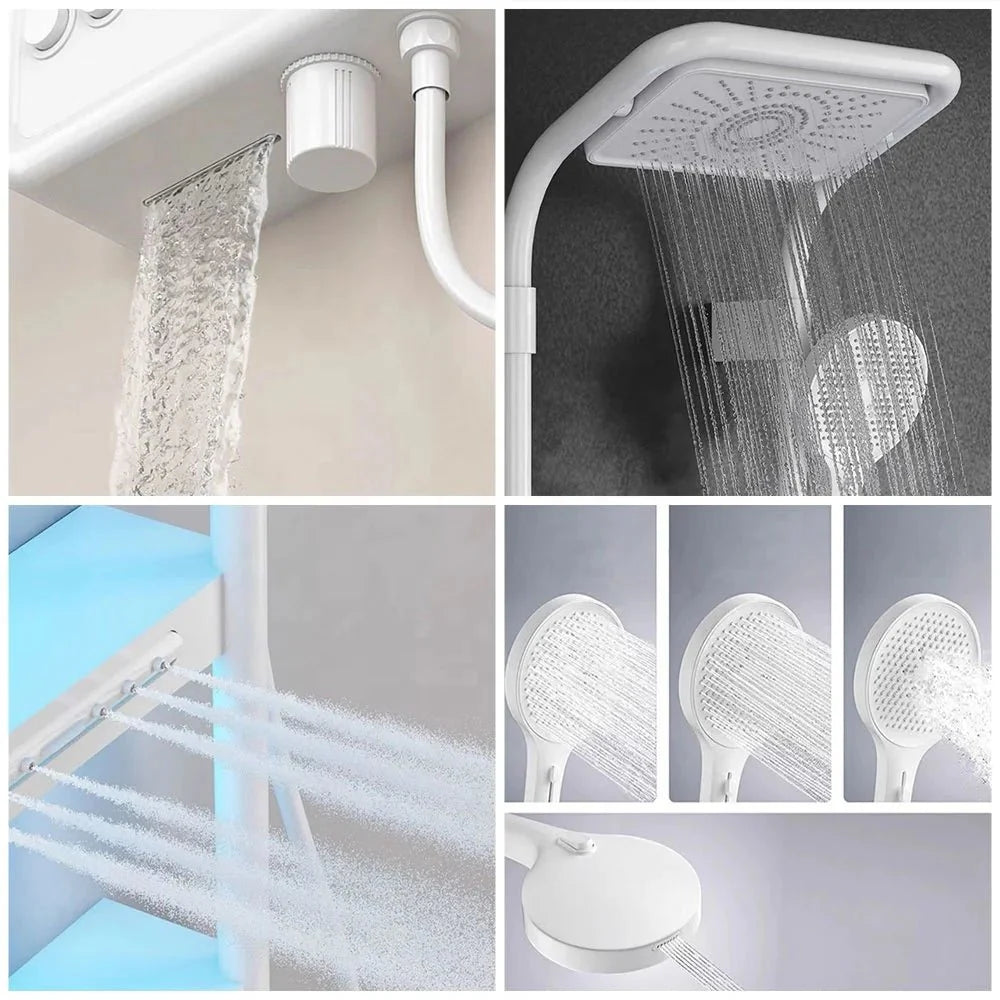 Colonne de Douche avec Rangement Integré - Gris