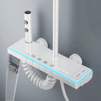 Colonne de Douche Blanche avec Boutons LED et Affichage Digital - Noir