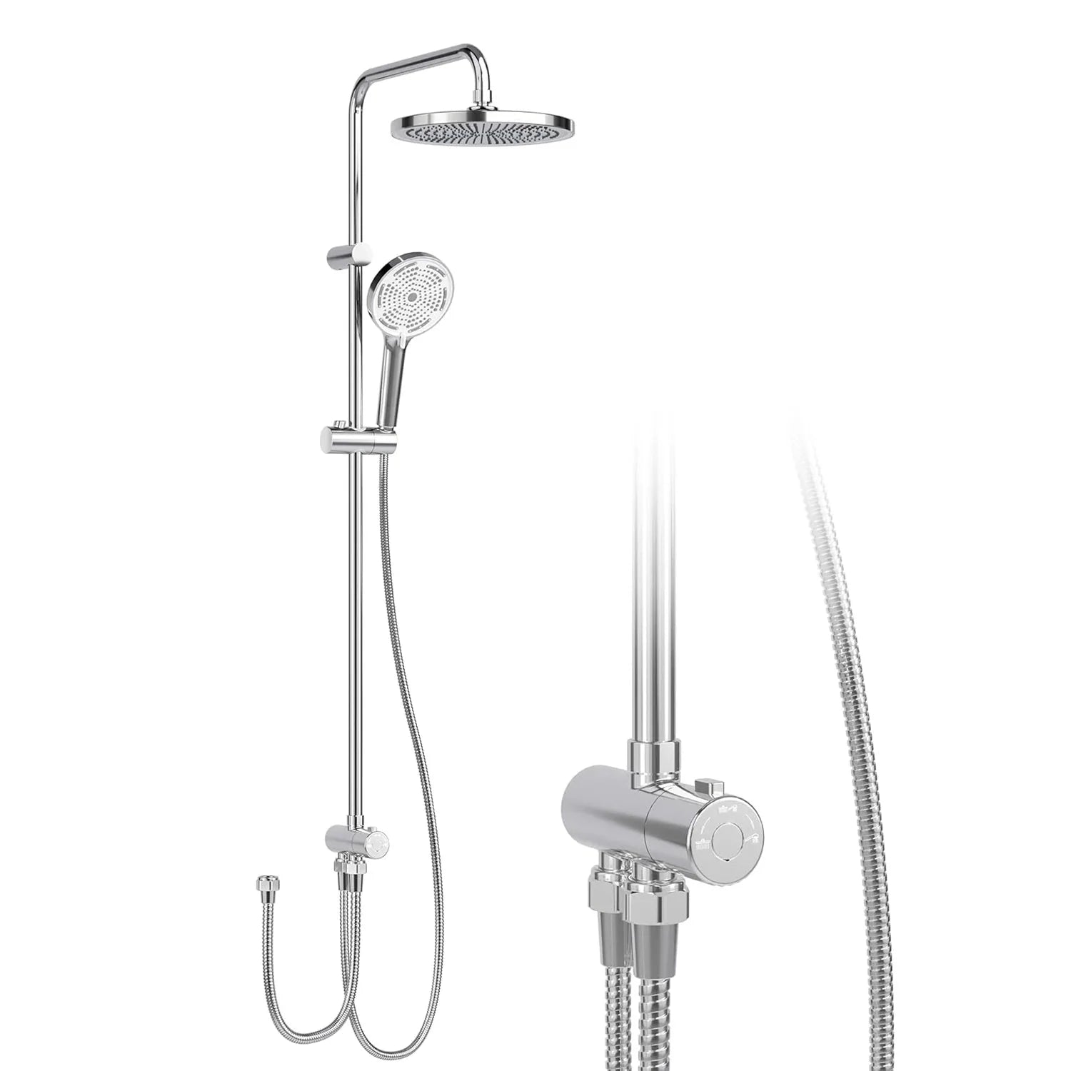 Colonne de Douche Classique avec Mitigeur - Argent