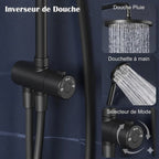 Colonne de Douche Classique avec Mitigeur - Noir