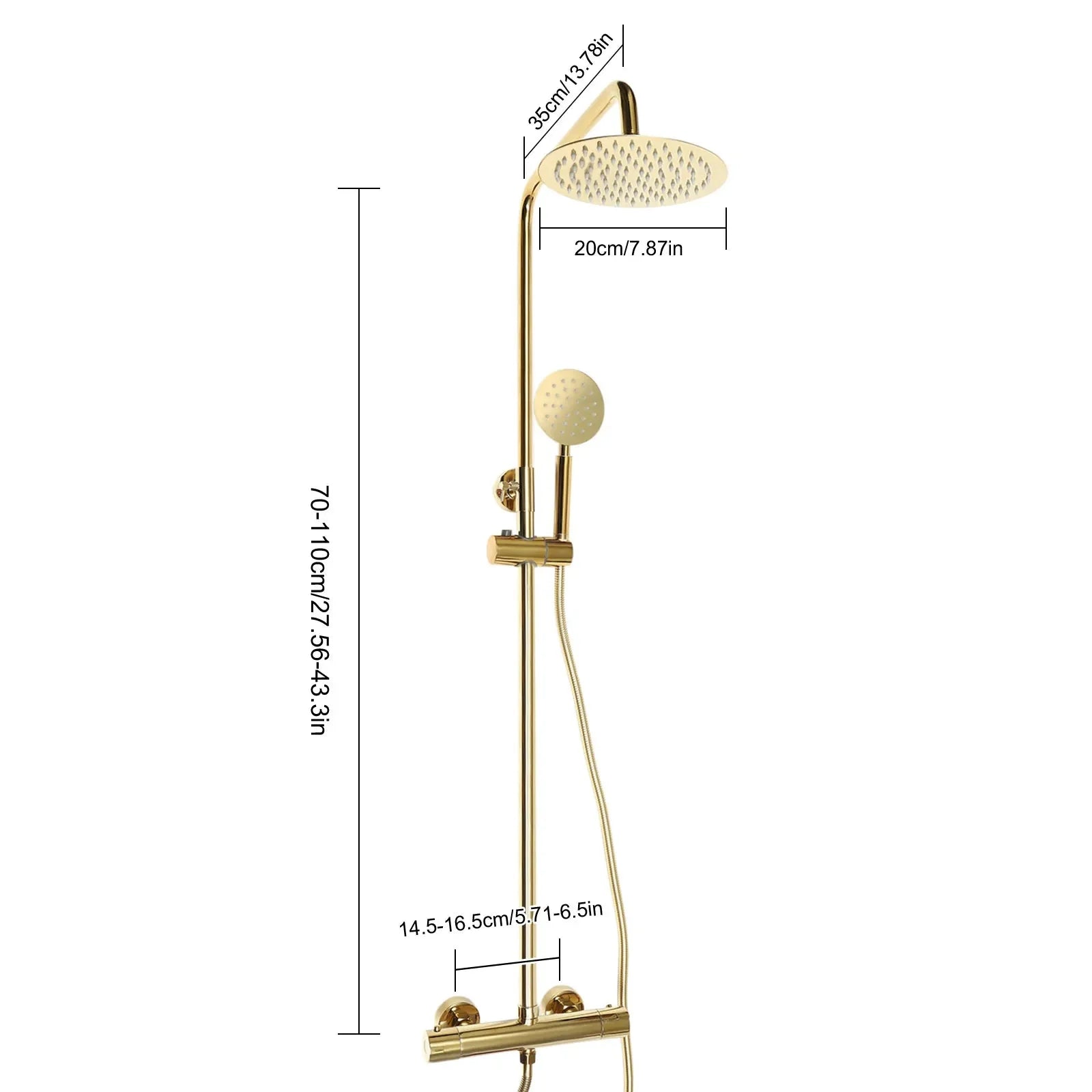 Colonne de Douche Dorée -