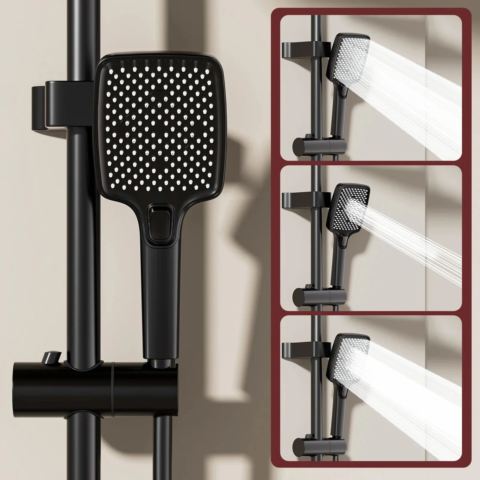 Colonne de Douche Thermostatique Affichage Digital - Gris