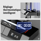 colonne de Douche Thermostatique avec Boutons Piano et Affichage Digital - Noir et gris