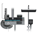 colonne de Douche Thermostatique avec Boutons Piano et Affichage Digital - Noir et gris