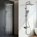 Colonne de Douche Thermostatique Noire Affichage Digital -