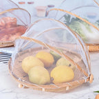Corbeille à Fruits en Bambou avec Filet Anti - Mouches - 30CM
