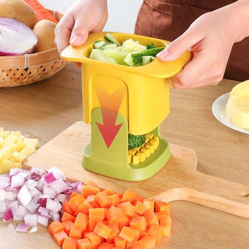 Coupe Légumes à Pression Manuelle - Blanc