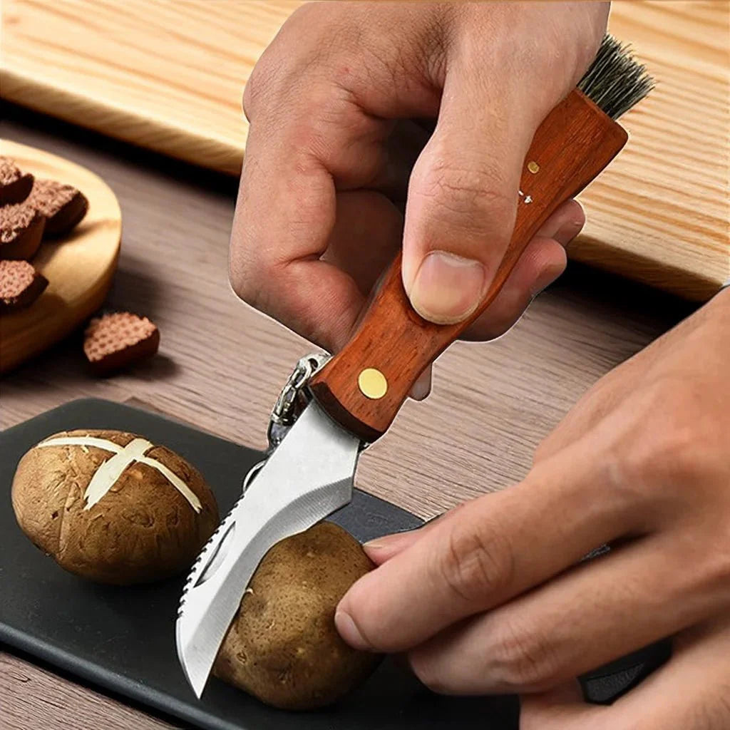 Couteau à Champignon avec Brosse - A