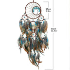 Décoration Murale Attrape - rêve Arbre de Vie et Pierres Turquoise - A