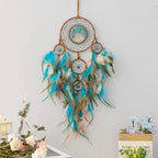 Décoration Murale Attrape - rêve Arbre de Vie et Pierres Turquoise - G