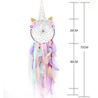 Décoration Murale Attrape - rêve Licorne Lumineux LED - A (Avec lumières)