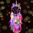 Décoration Murale Attrape - rêve Licorne Lumineux LED - D (Avec lumières)