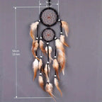 Décoration Murale Attrape - rêve Plumes Brunes - A