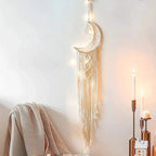 Décoration Murale Attrape - rêves Macramé - Lune