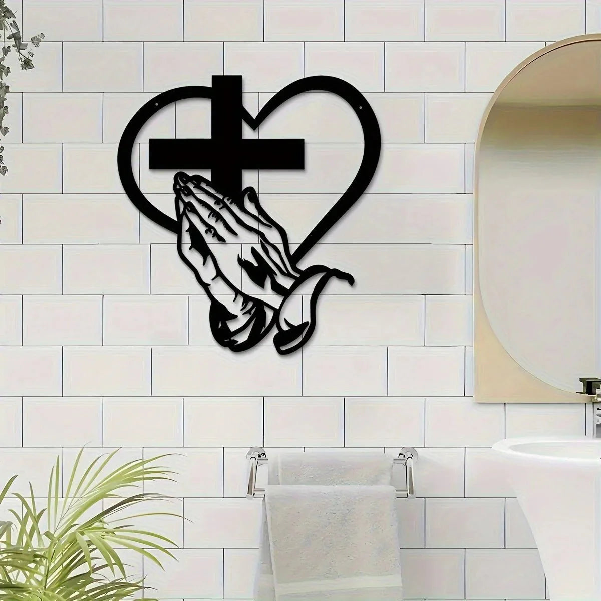 Décoration Murale Croix en Métal - A