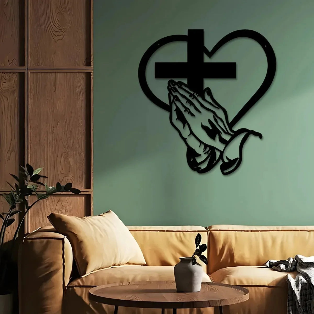 Décoration Murale Croix en Métal - A