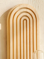 Décoration Murale Étagère Bois Strié Bohème - A