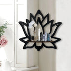 Décoration Murale Étagère Lotus en Bois -