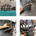Décoration Murale Étagère Lotus en Bois -