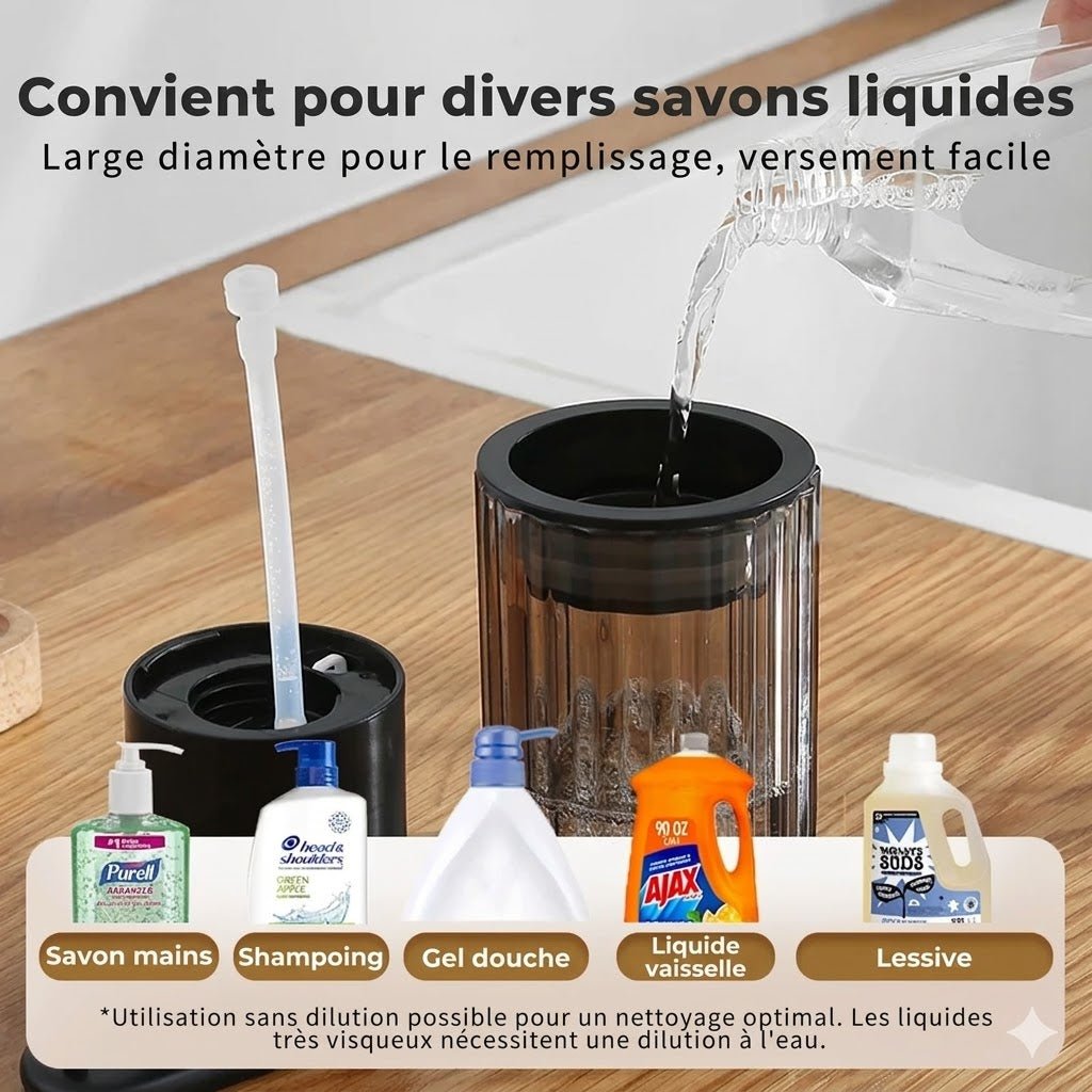 Distributeur Savon Automatique Cuisine - Noir