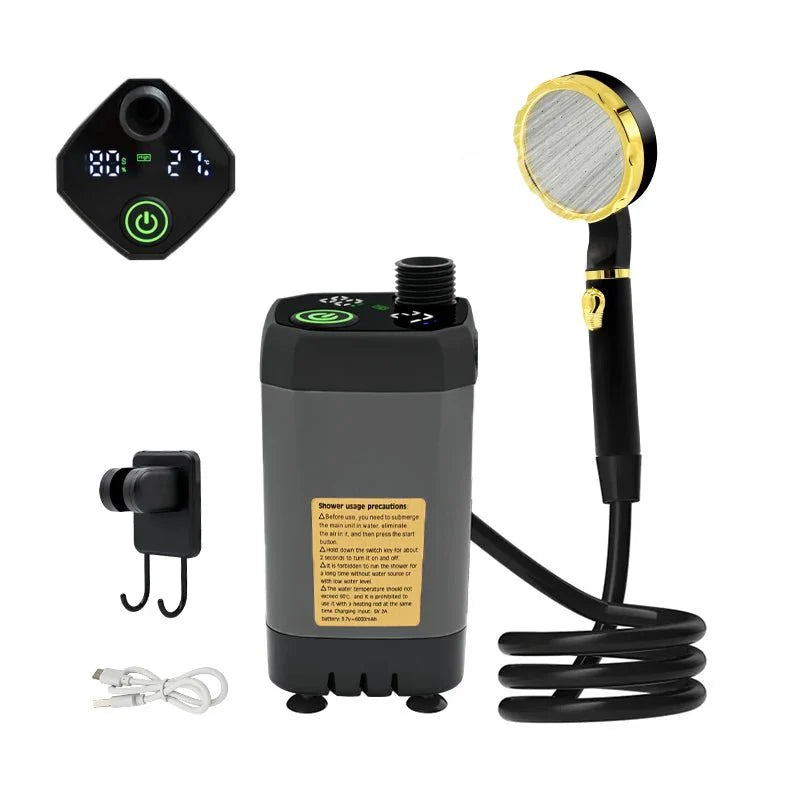 Douche Camping Portable Électrique - Gris