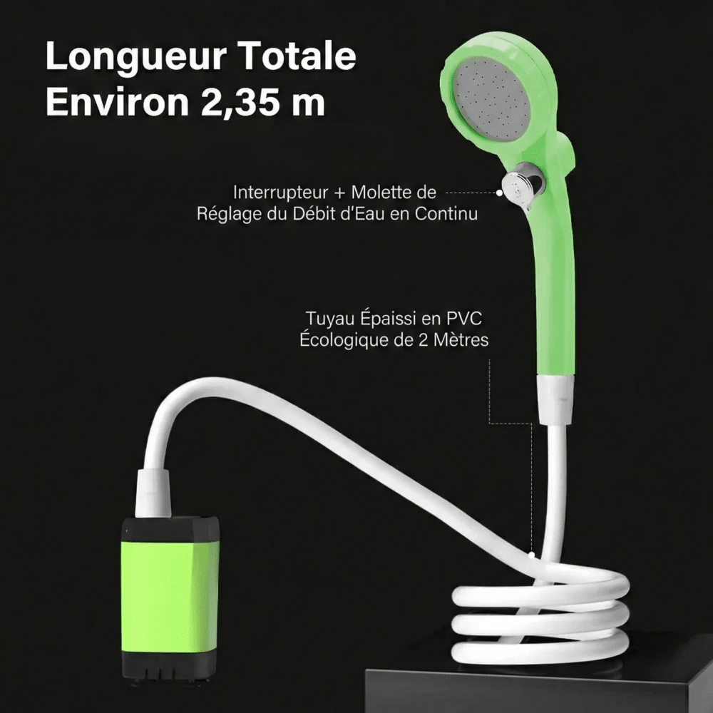 Douche Camping Portable Électrique - Gris