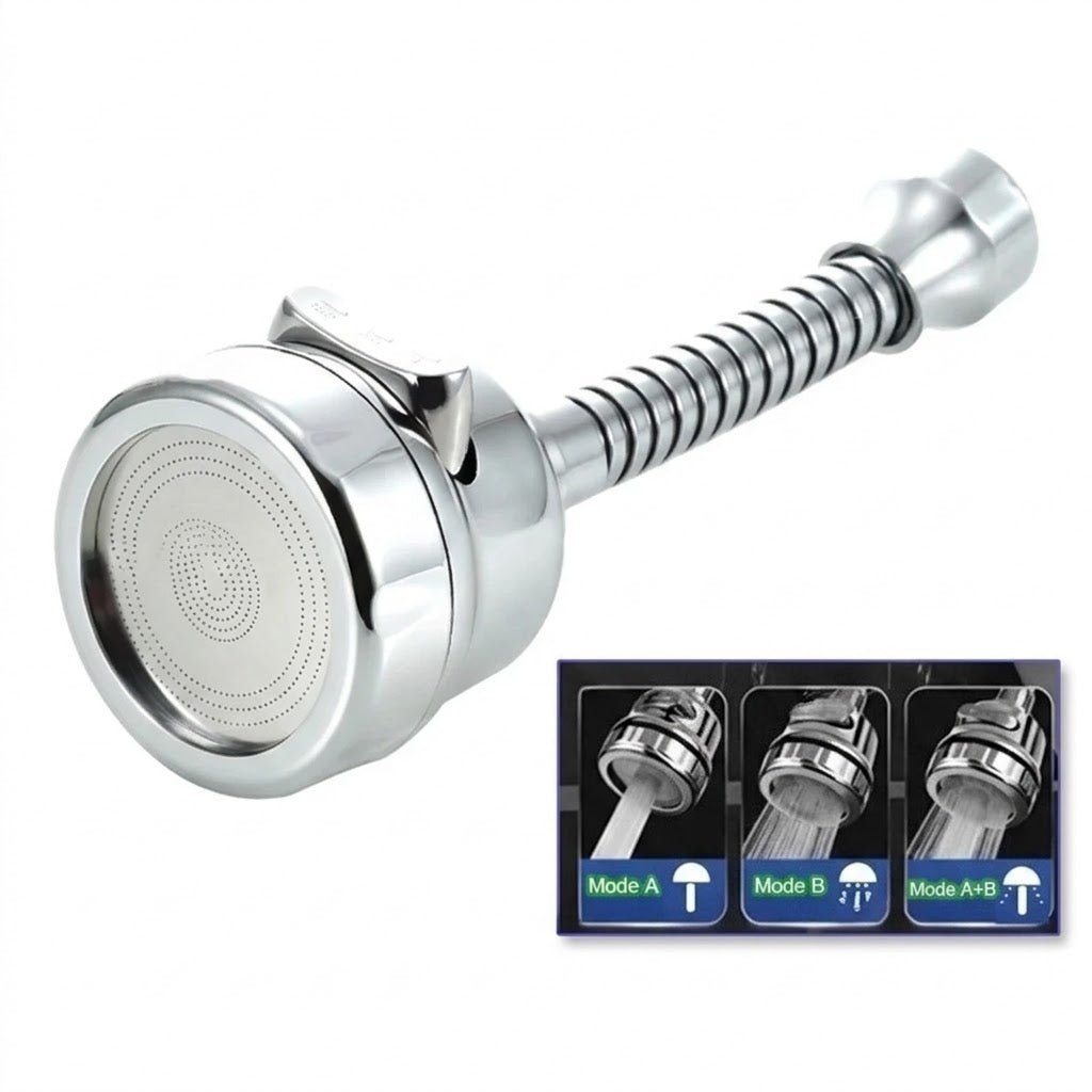 Douchette Flexible Orientable 360° pour Robinet - D