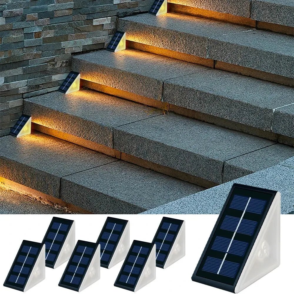 Éclairage LED Solaire pour Escalier Waterproof IP67 - Blanc chaud