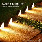 Éclairage LED Solaire pour Escalier Waterproof IP67 - Blanc chaud