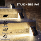 Éclairage LED Solaire pour Escalier Waterproof IP67 - Blanc chaud