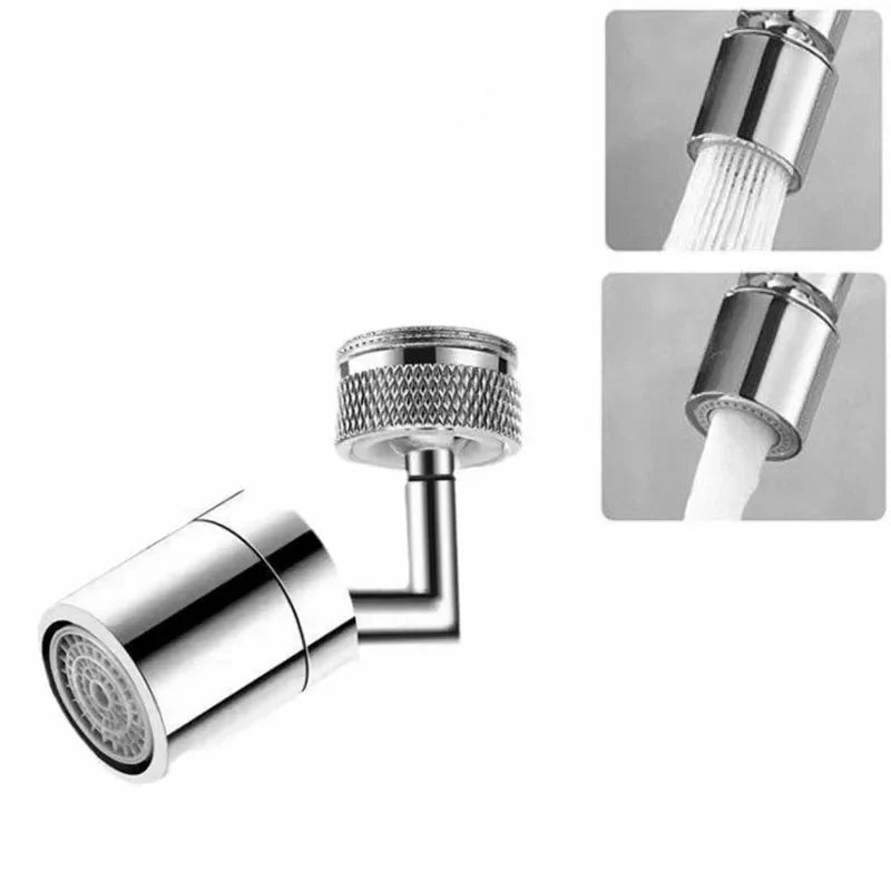 Embout Robinet Universel Rotatif 720° Double Jet - Chromé