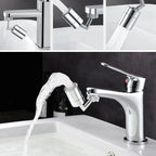 Embout Robinet Universel Rotatif 720° Double Jet - Noir
