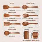 Ensemble d'Ustensiles de Cuisine en Bois -