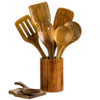 Ensemble d'Ustensiles de Cuisine en Bois -