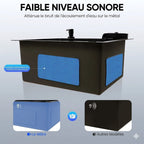 Évier Cuisine Noir Encastrable 1 Bac - 45x40cm