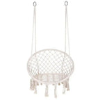 Fauteuil Suspendu en Macramé Style Bohème - Noir