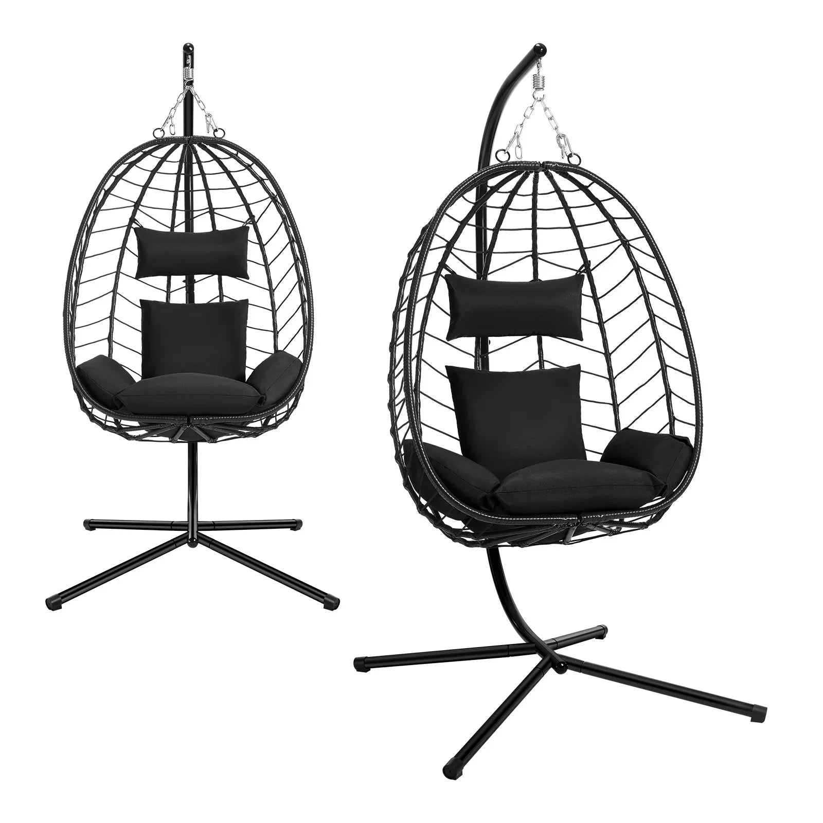 Fauteuil Suspendu Oeuf sur Pied - Noir