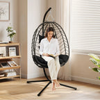 Fauteuil Suspendu Oeuf sur Pied - Noir
