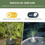 Fontaine Solaire pour Bassin LED 3,5W 18CM Diamètre - 
