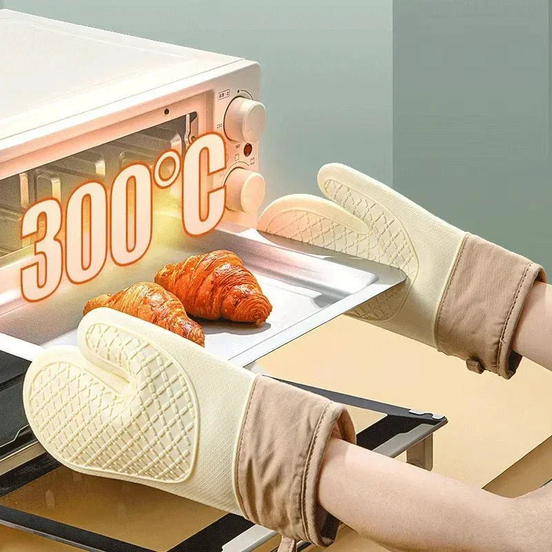 Gants de Cuisine Anti Chaleur Silicone -