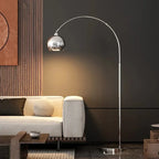 Grand Lampadaire Arc Métal Design Contemporain - Noir