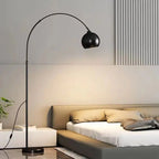 Grand Lampadaire Arc Métal Design Contemporain - Noir